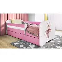 RAUMHIRSCH FURNITURE Kinderbett Jugendbett Tänzerin 70x140, 80x160, 80x180 cm - Komplettset mit Schublade & Rausfallschutz