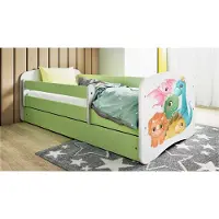 RAUMHIRSCH FURNITURE Kinderbett Jugendbett Dino 70x140, 80x160, 80x180 cm - Komplettset mit Schublade & Rausfallschutz