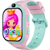 Forever Smartwatch Kinder GPS WiFi 4G Kids Boost KW-530 Rosa KI SOS IPS 2,0" nanoSIM 2 Mpx G-Sensor IP67 GeoFencing Videoanruf 800 mAh