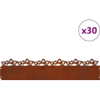 Syfax Rasenkanten 30 pcs Rostig 103 x 0,05 x 22 cm Wetterfeststahl