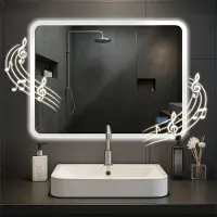 CLP Badspiegel Jericho mit Bluetooth, Größe:70x100 cm