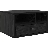 Syfax Druckerständer Schwarz Eichen-Optik 40 x 32 x 24 cm