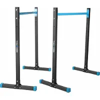 Thunder Trainingsdipstation - DIPSY - Höhenverstellbare Dip-Barren aus Stahl - 140 kg Belastbarkeit - Schwarz - Heimtraining