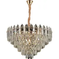Toolight Hängelampe Mit Kristallen G057-Cp 50Cm 50Cm Gold