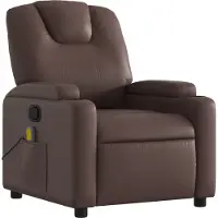 Syfax Massagesessel Braun Kunstleder
