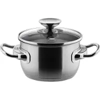 Berndes Kochtopf mit Glasdeckel 16, 20 oder 24 cm, Edelstahl, poliert - Injoy ohne Versiegelung