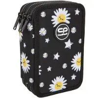 CoolPack Jumper 3 Dreifach-Federmäppchen mit Zubehör Daisy Black