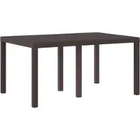 Syfax Gartentisch Braun 150 x 100 x 73 cm Poly-Rattan