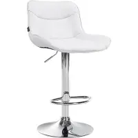CLP Barhocker Vonore Kunstleder, Farbe:creme, Gestell Farbe:weiß