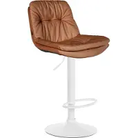 CLP Barhocker Laurel Kunstleder, Farbe:braun, Material Gestell:Metall matt schwarz