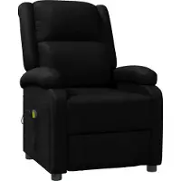 Syfax Massagesessel Schwarz Kunstleder