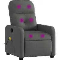 Syfax Massagesessel Dunkelgrau Stoff