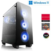 CSL-Computer Gaming PC M12920H / AMD Ryzen 5 Pro 5655G, 6x 3900 MHz / AMD / 32 Go DDR4 RAM / M.2 SSD 1000 GB - Windows 11 Home
