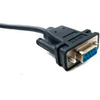 System-S USB 2.0 Kabel 120 cm Typ A Stecker zu RS232 DB9 Buchse in Schwarz