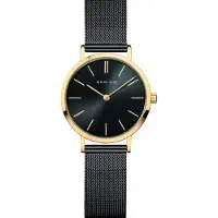 Bering Damenarmbanduhr 14129-132, schwarz, klassisch, schmuckvoll.