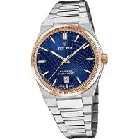 Festina Herrenuhr Swiss Made Armbanduhr Edelstahl silber D2UF20065/2