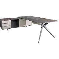 AEA Massiver Eckschreibtisch Arbeitstisch Büromöbel Luxus Tisch Designer Möbel