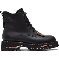 Artiker Damen Winterstiefeletten Schwarz aus Naturleder mit Reißverschluss, 4,5 cm Absatz, 2,5 cm Sohle, Modell 55C0516