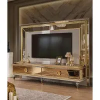 Xl Moebel Gmbh TV Ständer RTV Lowboard Wohnwand Sideboard Gold Holz Modern Design