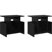 Syfax TV-Ständer 2 pcs Schwarz Eichen-Optik 50 x 35 x 45 cm