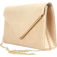 Edibazzar | Elegante Damen-Abendtasche aus Wildleder, Schultertasche
