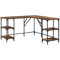 Syfax Schreibtisch Altholz 139 x 139 x 75 cm Holzwerkstoff