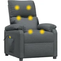 Syfax Massagesessel Dunkelgrau Stoff