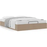 Syfax Ottoman-Bett ohne Matratze Cappucino 140x190cm Kunstleder