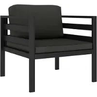 Syfax Einzelsofas 2 Stk. mit Kissen Aluminium Anthrazit
