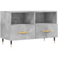 Syfax TV-Schrank Betongrau 80x36x50 cm Holzwerkstoff