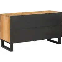 Syfax TV-Schränk mit Speicher Braun 80 x 33 x 46 cm Massivholz Mango