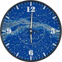Syfax Wanduhr mit Leuchtender Skala und Zeiger Blau Ø30 cm