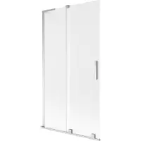 Mexen Velar L Duschabschluss, 2-flügelig, schiebbar, 100 x 150 cm, Frost, Chrom - 896-100-003-31-01