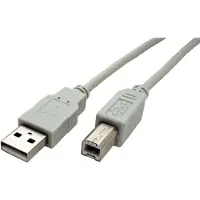 Secomp STANDARD USB 2.0 Kabel, Typ A-B, beige, 0,8 m