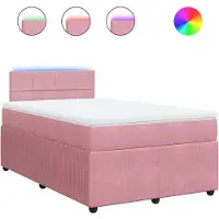 Syfax Boxspringbett mit Matratze Rosa 120x190 cm Samt