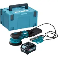 Makita BO 003 CGD101 Akku Exzenterschleifer 40 V max. 125 mm 3,0 mm Hub Brushless + 1x Akku 2,5 Ah + Makpac - ohne Ladegerät