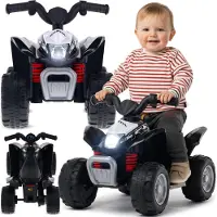Sun baby Kinder Elektroauto Quad Honda H3 TRX, 3km/h Kinderquad, Rutschauto fur kinder ab 18 Monaten Led Lampe schwarz