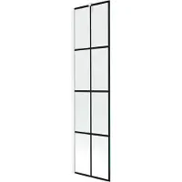Mexen Next Badewannenabtrennung 1-flügelig 50 x 150 cm, schwarzes Gitter, weiß - 895-050-000-00-77-20