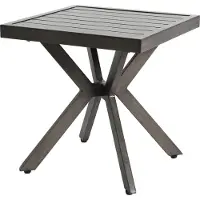 StarTech.com Outdoor-Beistelltisch aus Aluminium, quadratisch, wetterfest und pflegeleicht, für Terrasse, Garten, Pool und Innenbereich
