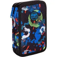 CoolPack Doppeltes Federmäppchen mit Zubehör Jumper 2 Football Blue Patio