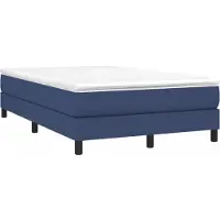 Syfax Boxspringbett mit Matratze Blau 120x190 cm Stoff