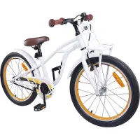vidaXL Kinderfahrrad 18 Zoll für 5-7 Jahre alt Weiß
