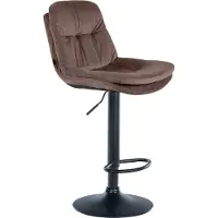 CLP Barhocker Laurel Samt, Farbe:dunkelgrün, Material Gestell:Metall matt weiss