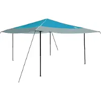 Syfax Pavillon-Zelt 395 x 395 x 251 cm Blau Stoff