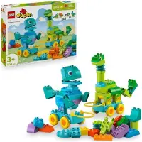 LEGO DUPLO Ma Ville 10451 Dinosaures auf Rädern 3-in-1, Lernspielzeug ab 3 Jahren, 108 Teile