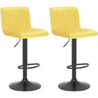 CLP 2er Set Barhocker Jamie Samt, Farbe:schwarz