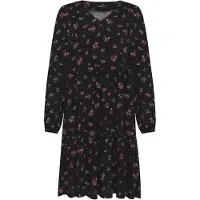 Zero Midikleid "Blusenkleid mit Blumen", Damen, Gr. 42, EURO, schwarz (schwarz, pink), Obermaterial: 100% Viskose CV., Kleider Midikleid