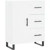 Syfax Sideboard Weiß 69,5x34x90 cm Holzwerkstoff