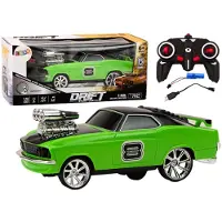 Leantoys Ferngesteuertes Drift-Auto 1:18 mit 360 Grad Drehung, Licht und Sound, Grün