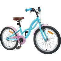 vidaXL Kinderfahrrad 18 Zoll für 5-7 Jahre alt Hellblau